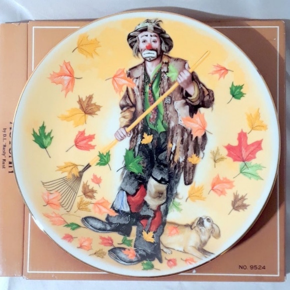 Emmett Kelly Jr. Clown Collectible Plate "AUTUMN" - Picture 1 of 2